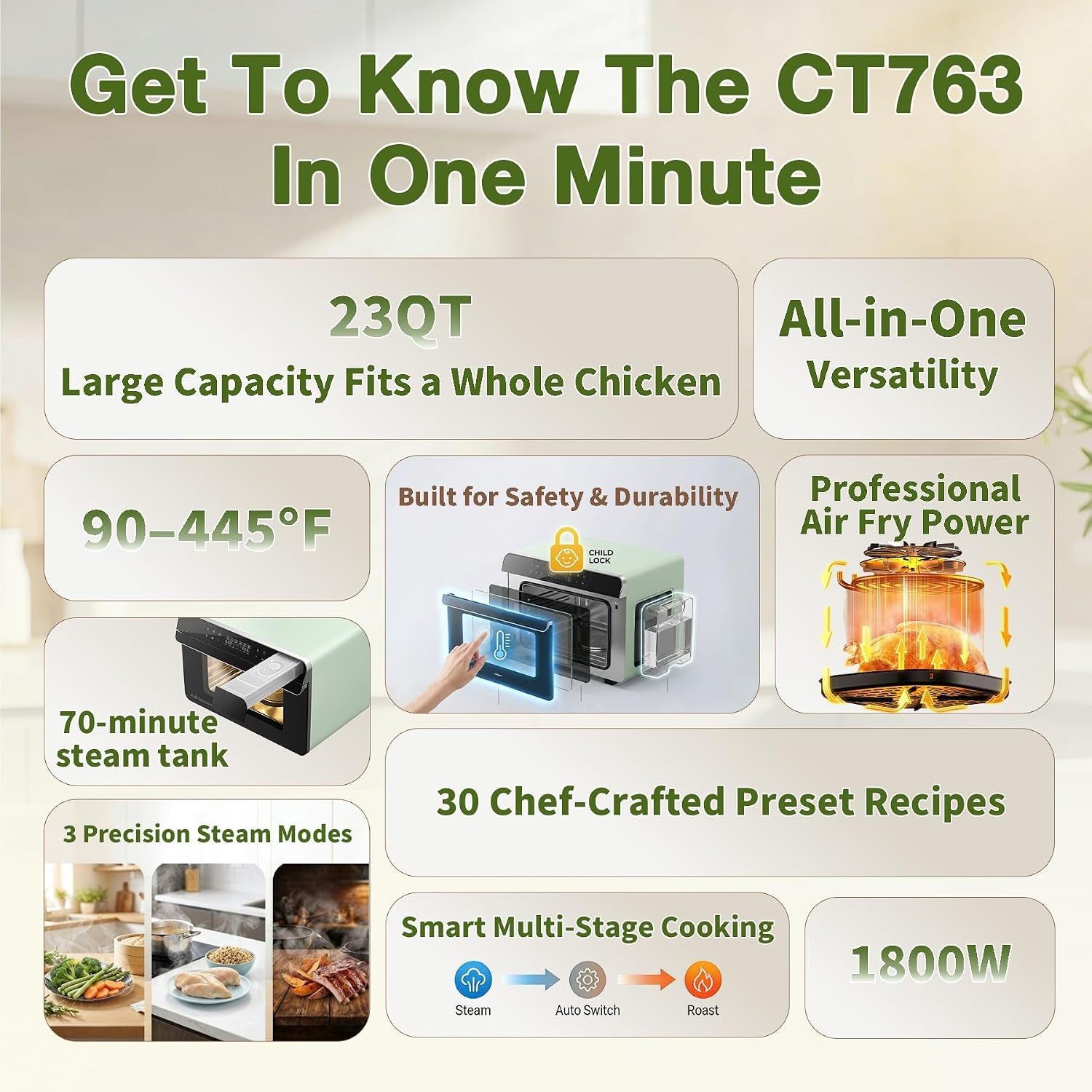 toaster-air-fryer-combi-oven-countertop-steam-oven-14-in-1-with-convection-steam-roast-bake-multi-stage-cooking-self-clean-7-modes-30-built-in-recipes-for-kitchen-pizza-baking-green