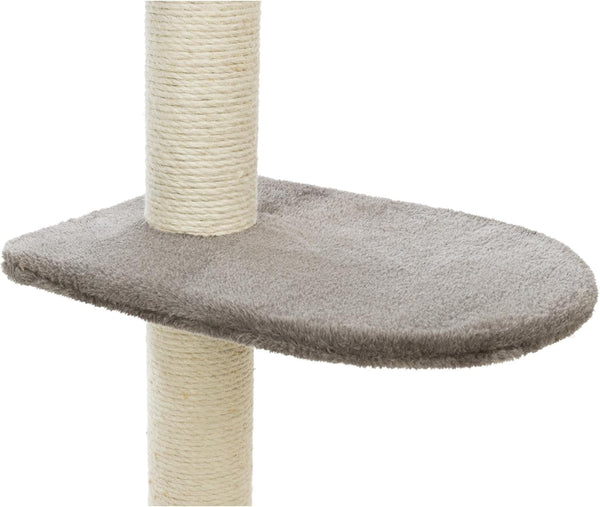 TRIXIE Altea Cat Tree, Tall Scratching Posts, 3 Elevated Platforms, Dangling Cat Toy, Cat Playground, Platinum Gray5
