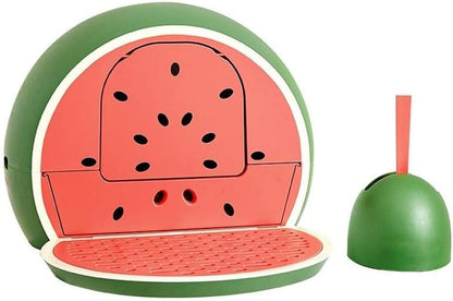 Dog Potty Training Toilet ﻿ Creative Watermelon Litter Box Fully Enclosed Cat Toilet, Large Drawer Supplies Cat Litter Pan(B)9