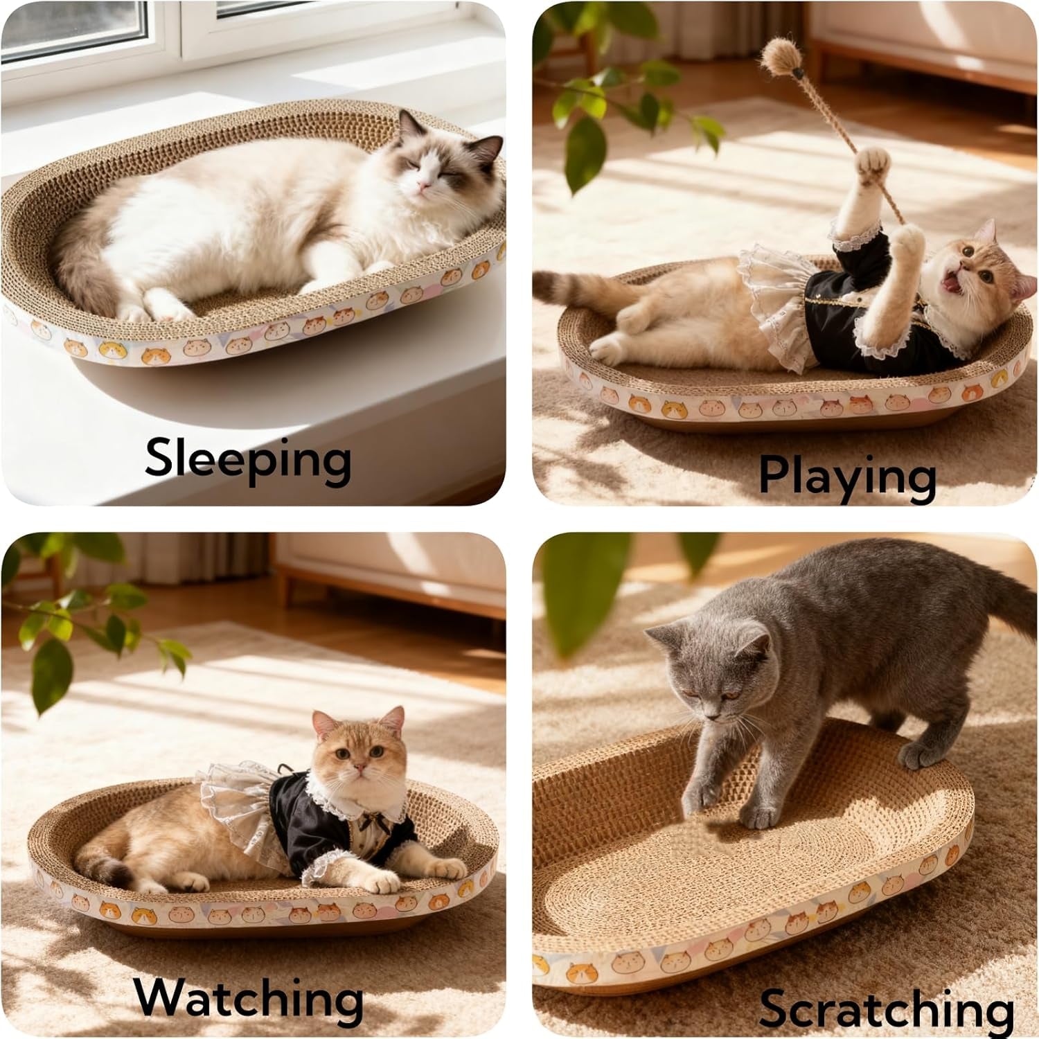 3-pack-large-cat-scratcher-cardboard-oval-cat-scratcher-bed-cat-scratch-pad-board-lounge-couch-for-indoor-cats-bowl-shaped-cat-scratching-post-nest-for-cats-grinding-claw-furniture-protector