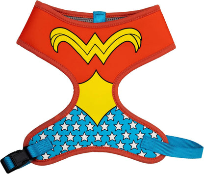 DC Comics Pet Harness, Dog Collar Plastic Buckle, Superman Shield Character Close up Blue Red4