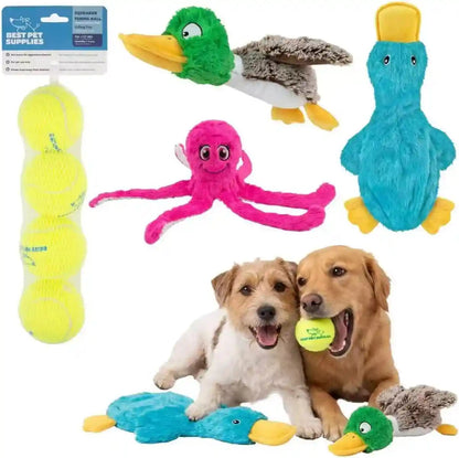 Best Pet Supplies Squeaky Dog Toys with Soft Durable Fabric for Small, Medium and Large Pets Interactive Toy for Indoor Play, Supports Active Biting and Play - 1Wild Duck, Small44
