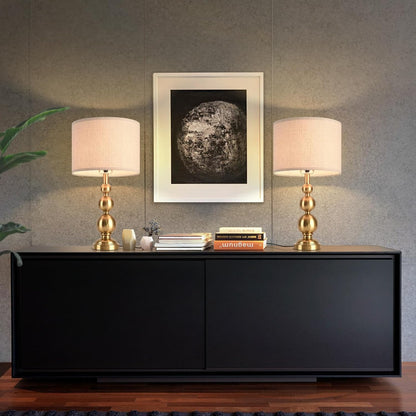 Gold Table Lamp Set of 2, 24.4" Table Lamps for Living Room, Gold Tall Skinny Table Lamps, Modern Buffet Lamp for Bedroom Bedside, Nightstand, Desk, End Table, Entry Way6