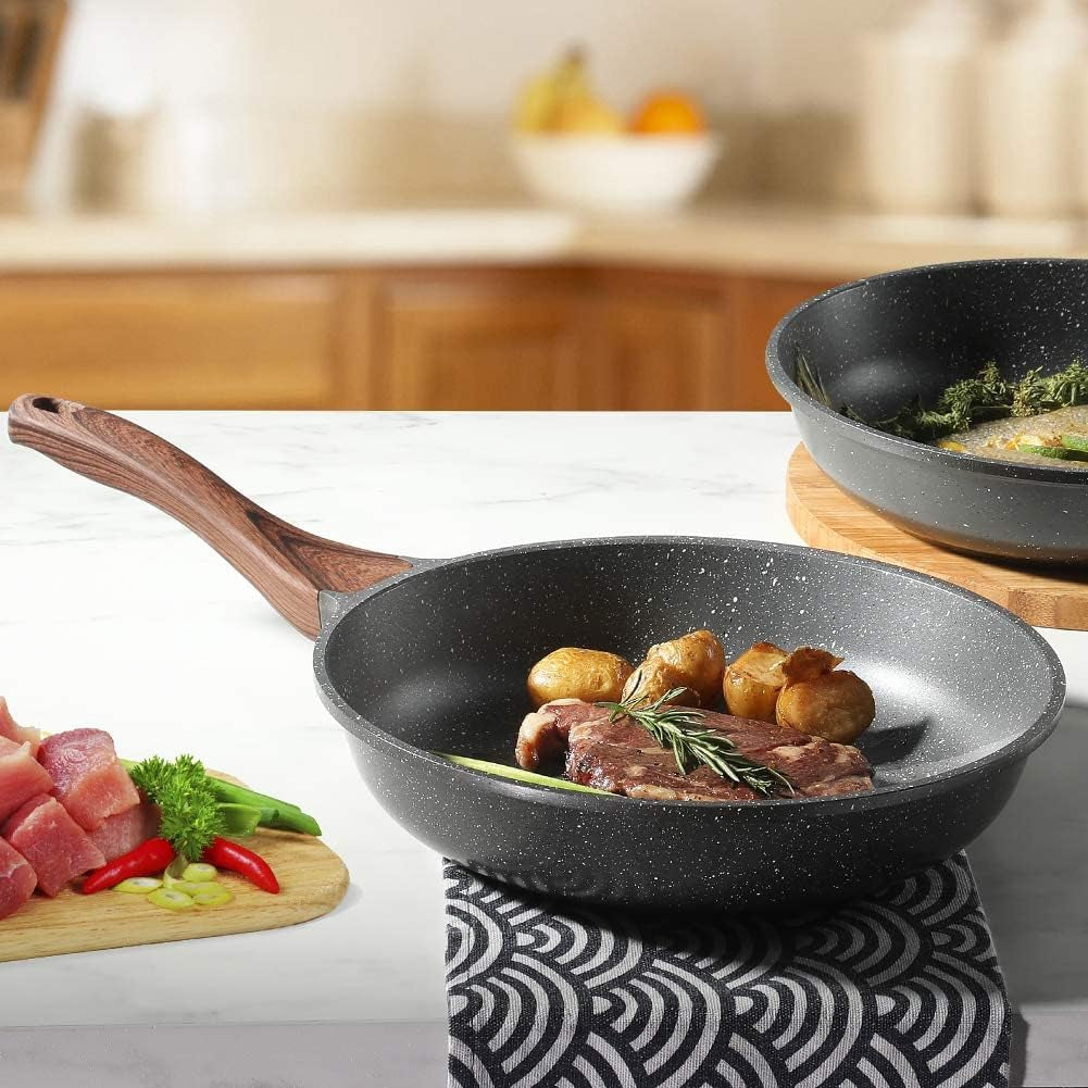 nonstick-frying-pan-skillet-swiss-granite-coating-omelette-pan-healthy-stone-cookware-chefs-pan-pfoa-free-8-9-5-10-11-12-5-inch-11-inch