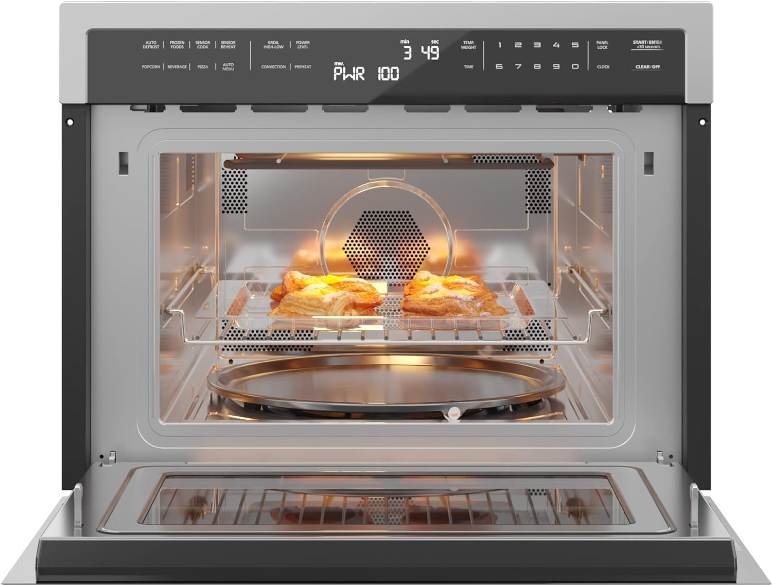24-inch-built-in-oven-and-microwave-combination-with-broil-and-convection-heating-soft-close-door-1000-watt-power-with-nema-5-20p-plug-stainless-steel-finish-touch-control-lcd-display