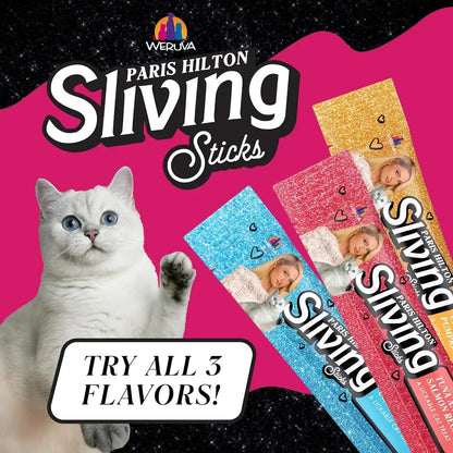 Weruva Paris Hilton Pamper like Paris Sliving Sticks, Chicken, 0.5Oz Lickable Cat Treats, Pack of 56