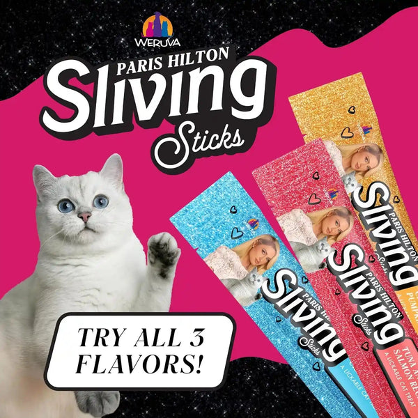 Weruva Paris Hilton Pamper like Paris Sliving Sticks, Chicken, 0.5Oz Lickable Cat Treats, Pack of 56