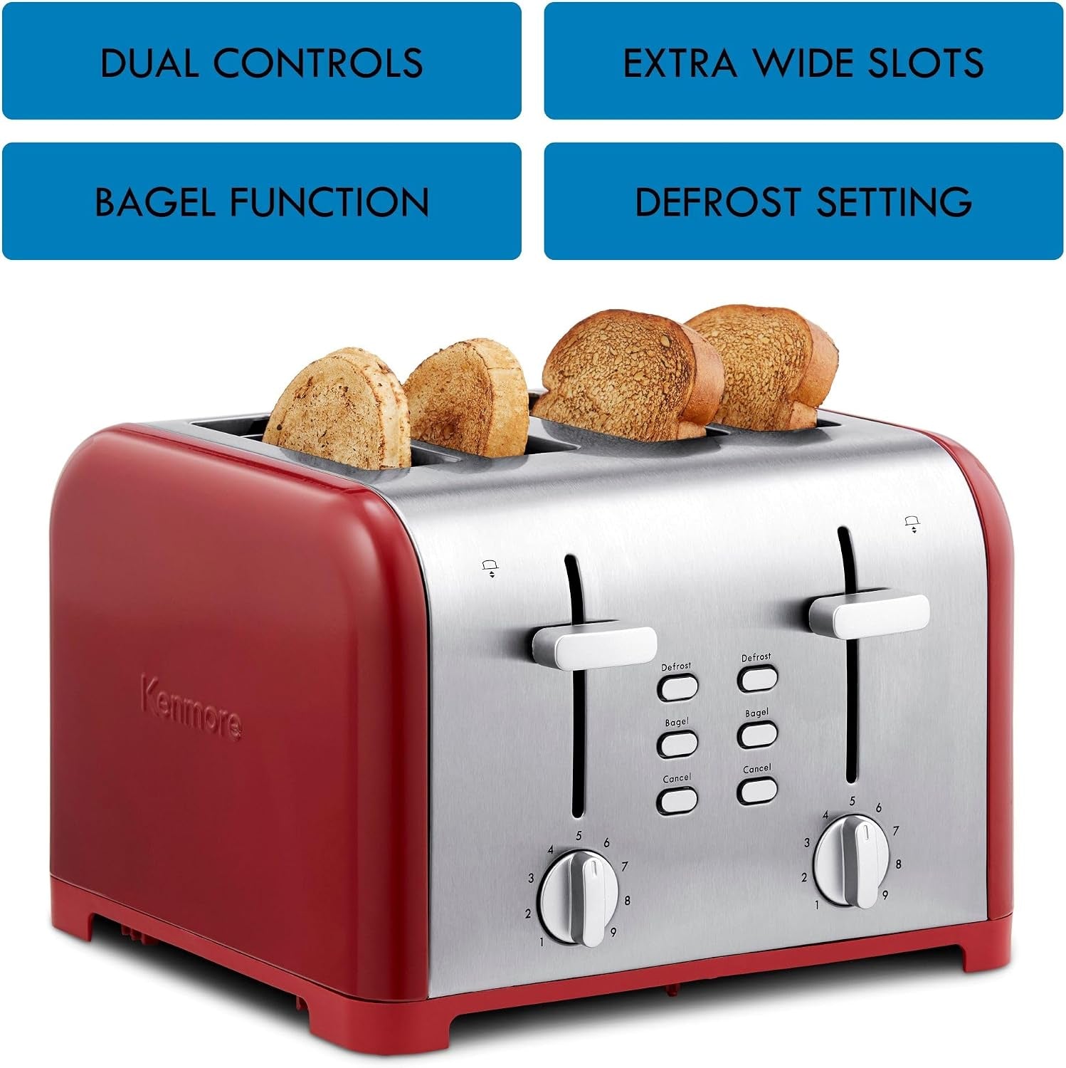 kenmore-40604-4-slice-toaster-with-dual-controls-in-red