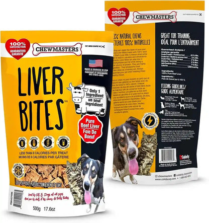 Chewmasters 100% Pure Beef Liver Bites 17.6Oz Freeze Dried Cat & Dog Treats | All Natural High Protein Training Treats, Grain Free, Healthy Real Meat Flavor for All Life Stages, No Additives, Made in USA9