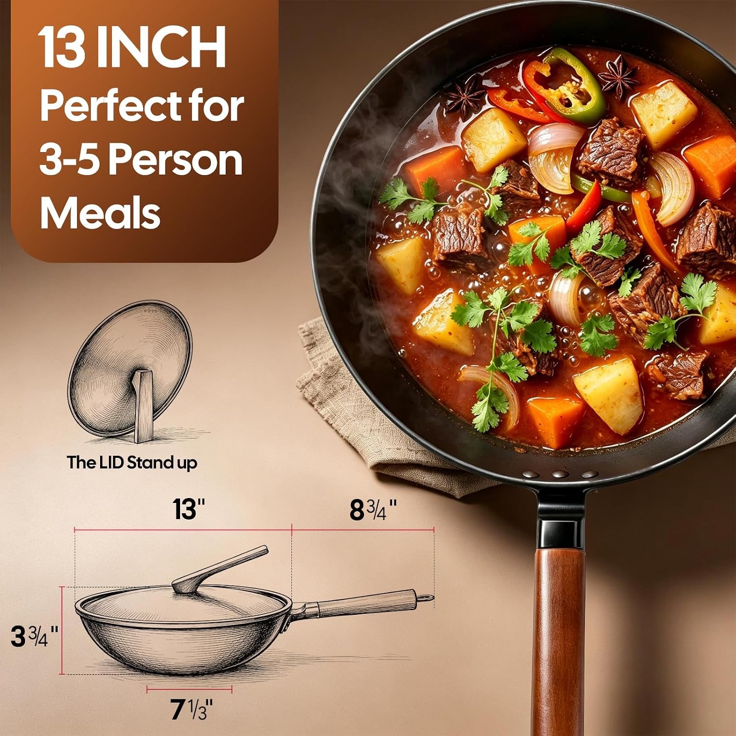 13-carbon-steel-wok-12-piece-wok-pan-stir-fry-pans-set-with-lid-no-chemical-coated-flat-bottom-chinese-wok-pan