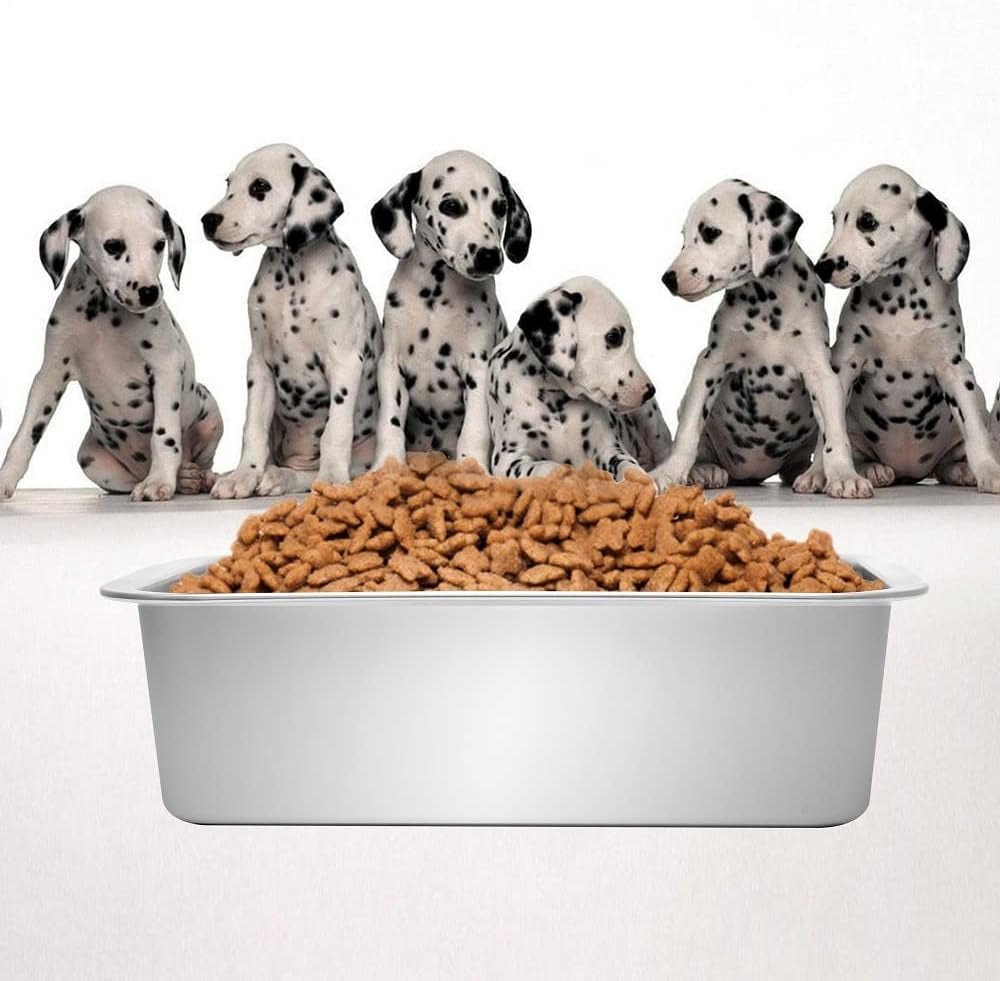kichwit-1-8-gallons-large-dog-bowl-stainless-steel-pan-food-grade-dishwasher-safe