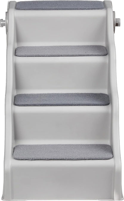 Amazon Basics Foldable Non-Slip Pet Stairs for Small Dogs and Cats, Senior Pets, Easy to Climb, 14.6" X 22.75" X 19.5", Grey3