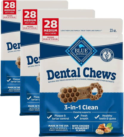 Blue Buffalo Dental Chews Medium Natural Dog Treats, Chicken & Spearmint 23-Oz Bag (28 Count)14