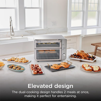 Ninja Double Stack XL Countertop Oven, 12-In-1, Stainless Steel, DCT601 | Dualzone, Smart Finish, Flavorseal, Fits 4.5 Lb Chicken & 6 Lbs Wings, Air Fry, Bake, Broil2