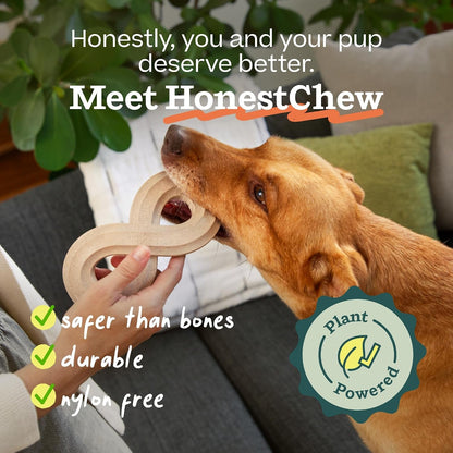 WOOF Honestchew Infinity Dog Chew Toy for Dogs under 25 Lbs | Plant-Based Materials, Easy-Grip Design, Splinter-Resistant, Durable Chew, Supports Dental Care3
