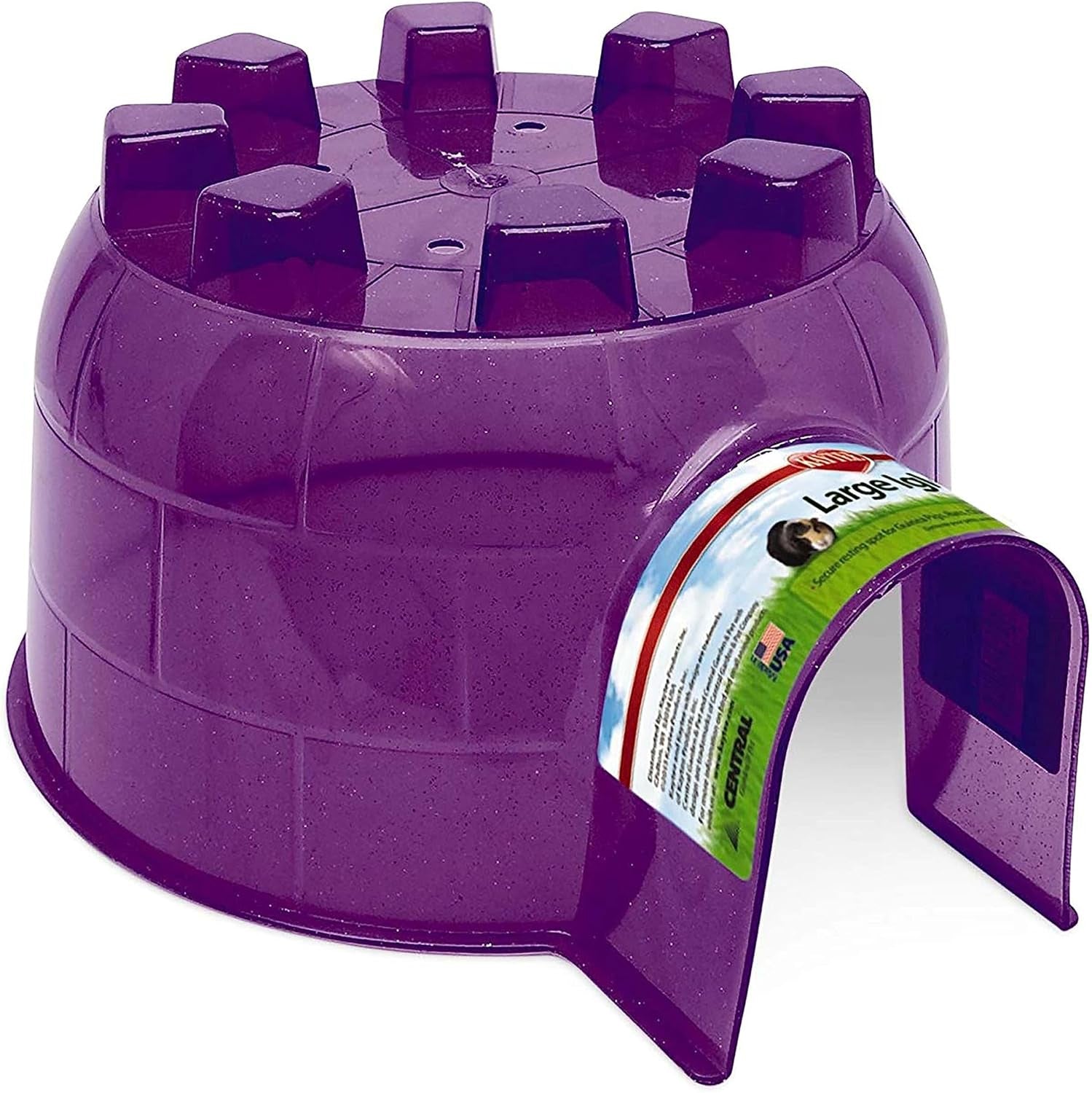 kaytee-igloo-habitat-hideout-for-pet-rabbits-ferrets-guinea-pigs-and-other-small-animals-giant