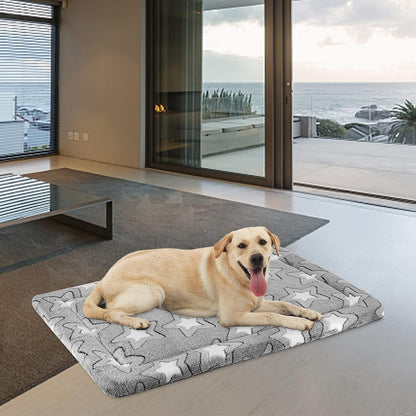 EMPSIGN Dog Crate Pad for 42"X28" Dog Crate, Star Pattern/Grey | Reversible Kennel Mat (Cool & Warm), Machine Washable, Cozy Star Pattern Sleeping Pad, All-Season Pet Bed4