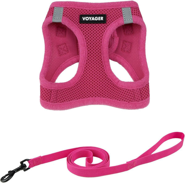 Voyager Step-In Pet Harness - All Weather Mesh, Adjustable Step in Harness for Cats and Dogs by Best Pet Supplies - 307 Set Moss Green, M19