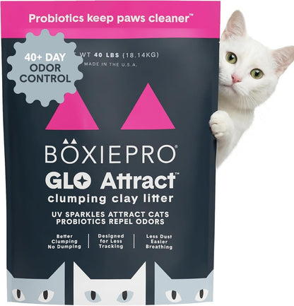 Boxie Probiotic Clumping Cat Litter 40+ Day Odor Control Dust Free 16 Lb16