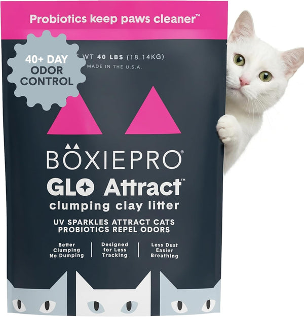 Boxie Probiotic Clumping Cat Litter 40+ Day Odor Control Dust Free 16 Lb16