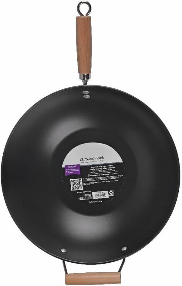 Carbon Steel Non-Stick Wok | Easy Clean, Hand Wash Recommended7