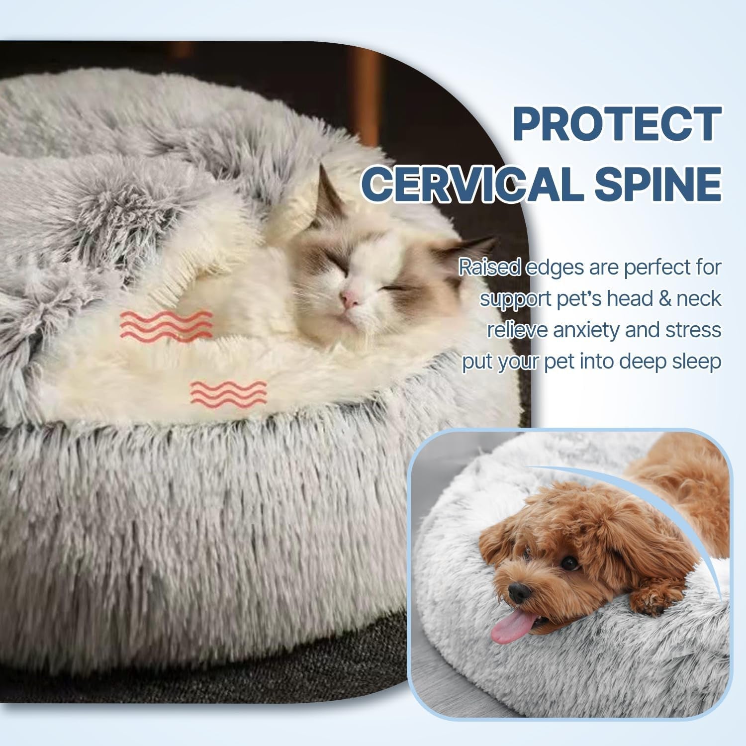 suoxu-small-dog-bed-nest-warm-super-soft-plush-faux-fur-washable-dog-bed-with-non-slip-bottom-for-medium-small-dogs-snooze-sleeping-indoor-gray-65cm-25in