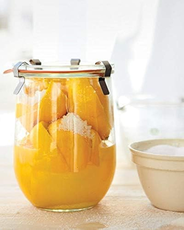 Tulip Jar - Sour Dough Starter Jars for Sourdough - 1 X  745 Large Clear Jar with Wide Mouth - 1 Liter Includes Glass Lid, Rubber Seal and Steel Clips3