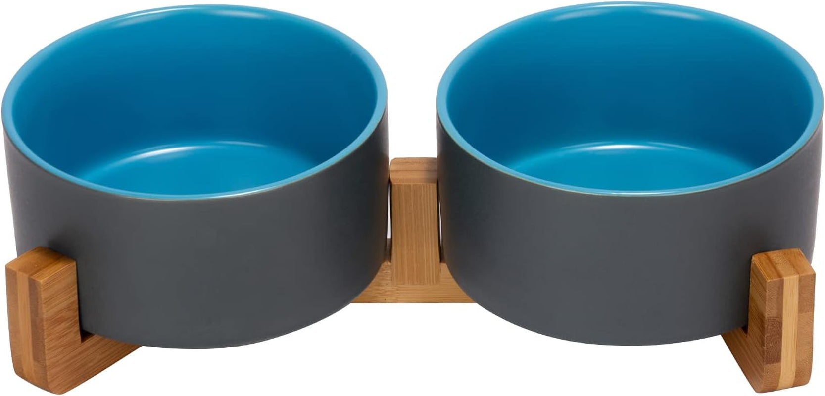 spunkyjunky-ceramic-dog-and-cat-bowl-with-wood-stand-non-slip-matte-glaze-weighted-food-water-set-for-cats-small-dogs-13-5oz
