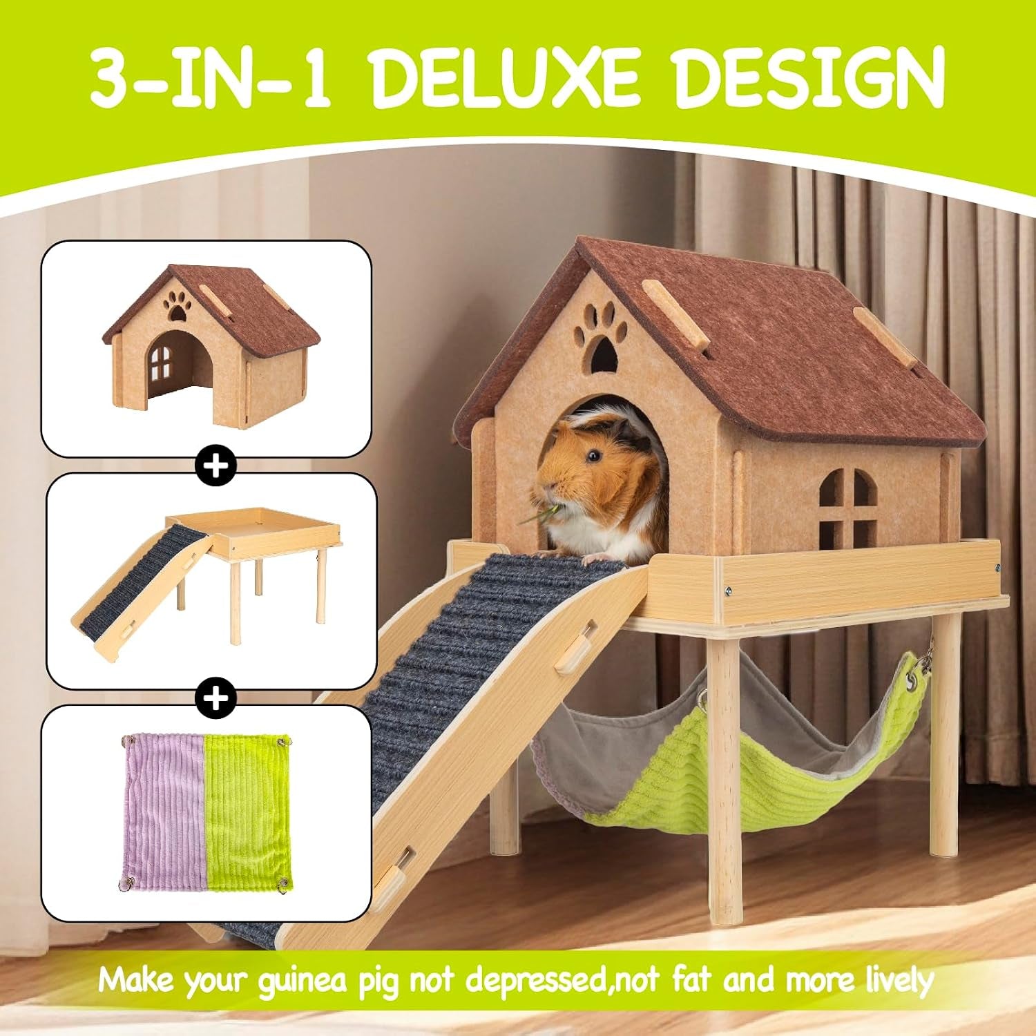 besnew-3-in-1-enlarged-guinea-pig-hammock-wooden-guinea-pig-hideout-with-house-platform-stairs-small-animal-toys-for-hiding-sleeping-activities