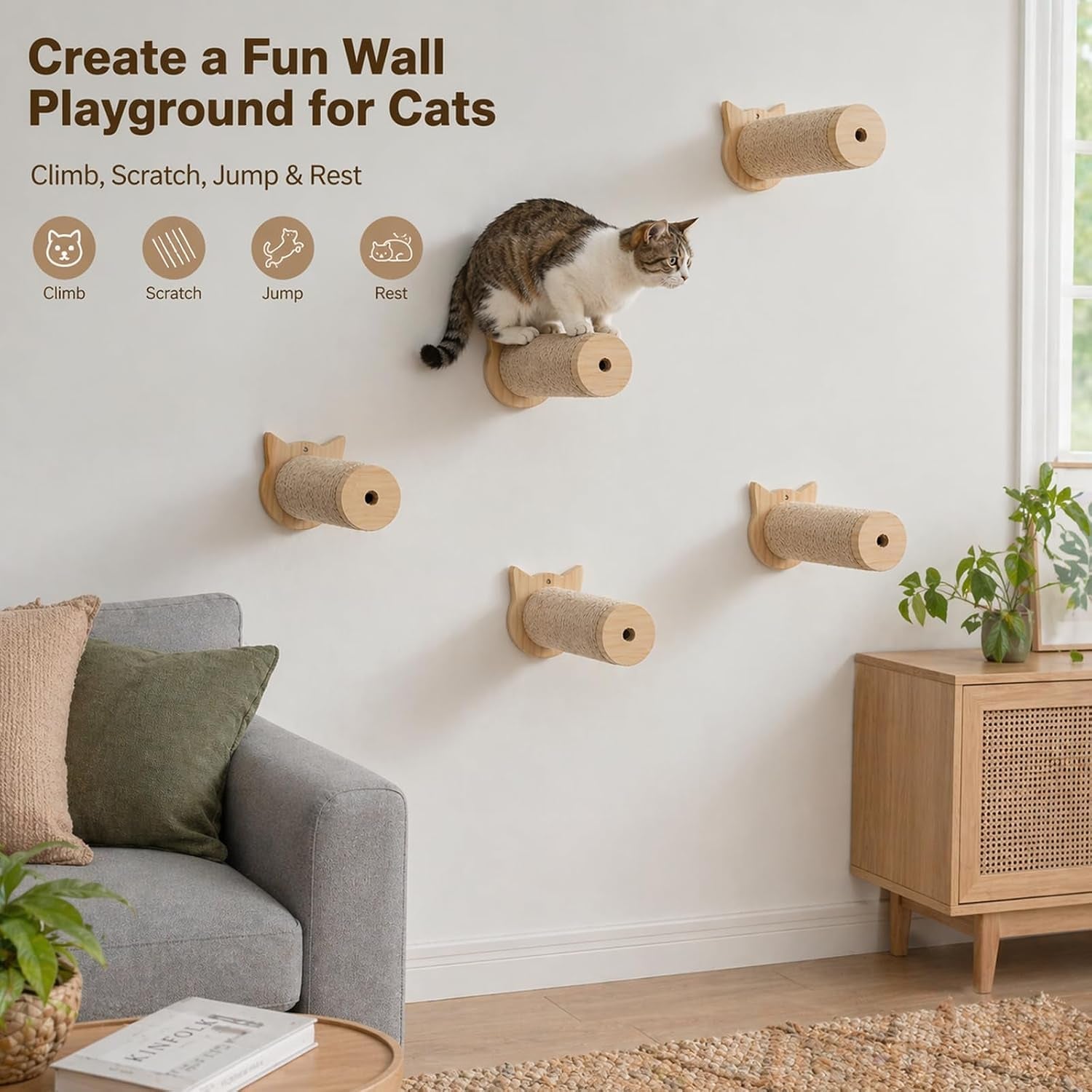sisal-rope-wall-mounted-cat-scratching-post-11-in-for-indoor-cats-climbing-scratching-2-post-integrated-set