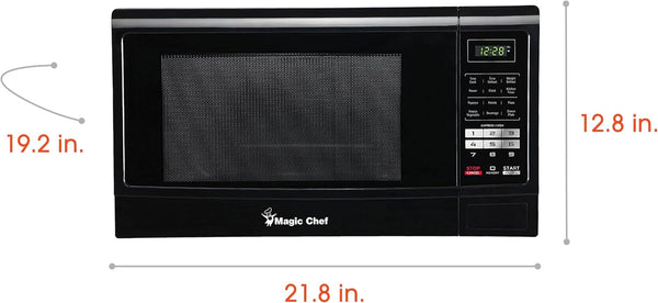 1.6 Cu. Ft. Countertop Microwave in Black | 1.6-Cu. Ft. Countertop Microwave Oven, Black, 1100W, Push-Button Door4