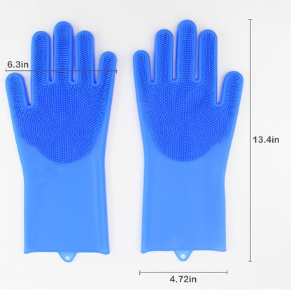 Silicone Pet Grooming Gloves Dog Washing Gloves for Bathing Massaging | 3,000 Soft Bristles, Non-Slip & Extended Sleeves, Heat Resistant & Dishwasher Safe, for Cats and Dogs, Home/Car Cleaning9