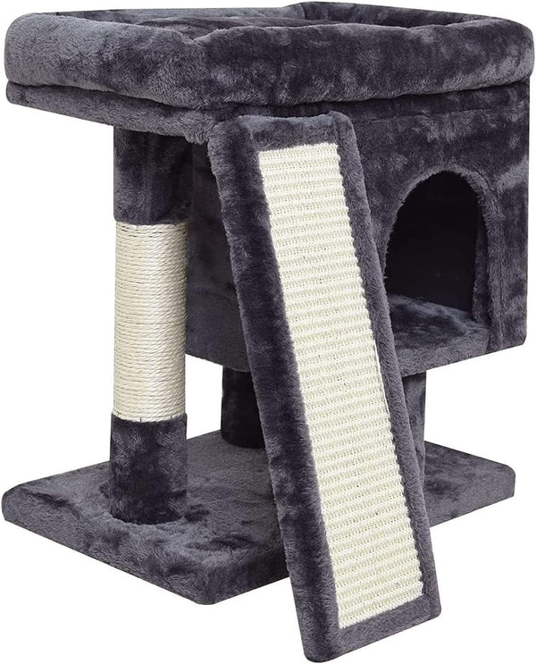 SYANDLVY Gothic Cat Tree with Coffin Bed for Indoor Cats, Cat Tower with Scratching Post, Modern Activity House for Large Cats, Condo with Board, Kittens Cave13