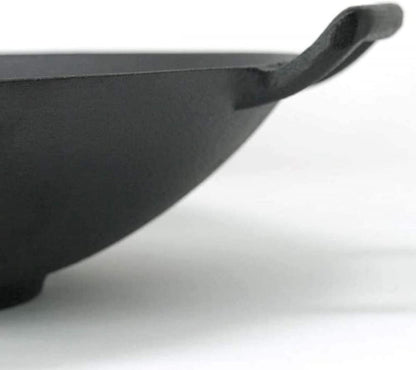 Cast Iron Wok for Stir Frys and Sautees, Heavy Duty Non-Stick Iron Chinese Wok or Stir Fry Skillet, Cookware Oven/Broiler/Kitchen Deep Fryer, Restaurant Chef Quality-Pot Diameter:53 Cm6
