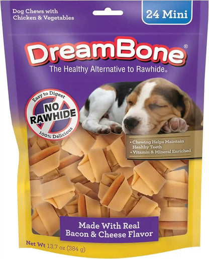 Dreambone Chicken Mini Bone Dog Treats, Daily Rawhide-Free Chew, Digests Safely and Completely, with Real Protein, Chicken and Veggies, 50 Count13