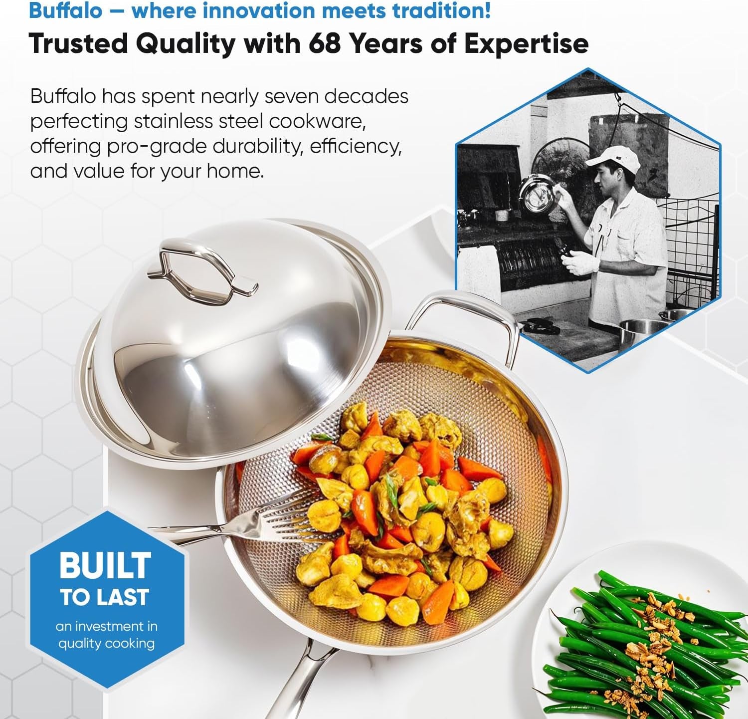 honeycomb-3ply-stainless-steel-wok-pan-11-inch-28cm-with-lid-flat-bottom-coating-free-non-stick-stir-fry-pan-advanced-scratch-resistant-design-with-stay-cool-long-handle