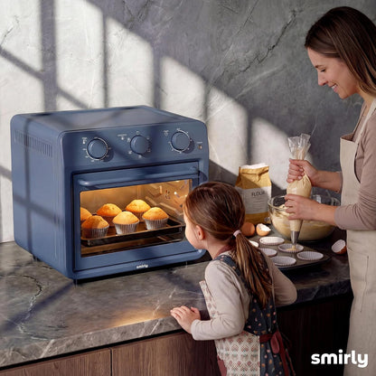 6-In-1 Air Fryer Toaster Oven Combo, 27QT Toaster Oven - Blue | Toaster Ovens Countertop for Toast, Roast, Bake, Broil, Reheat and Warm, Fits 12" Pizza, 4 Lb Turkey, 6 Toast9