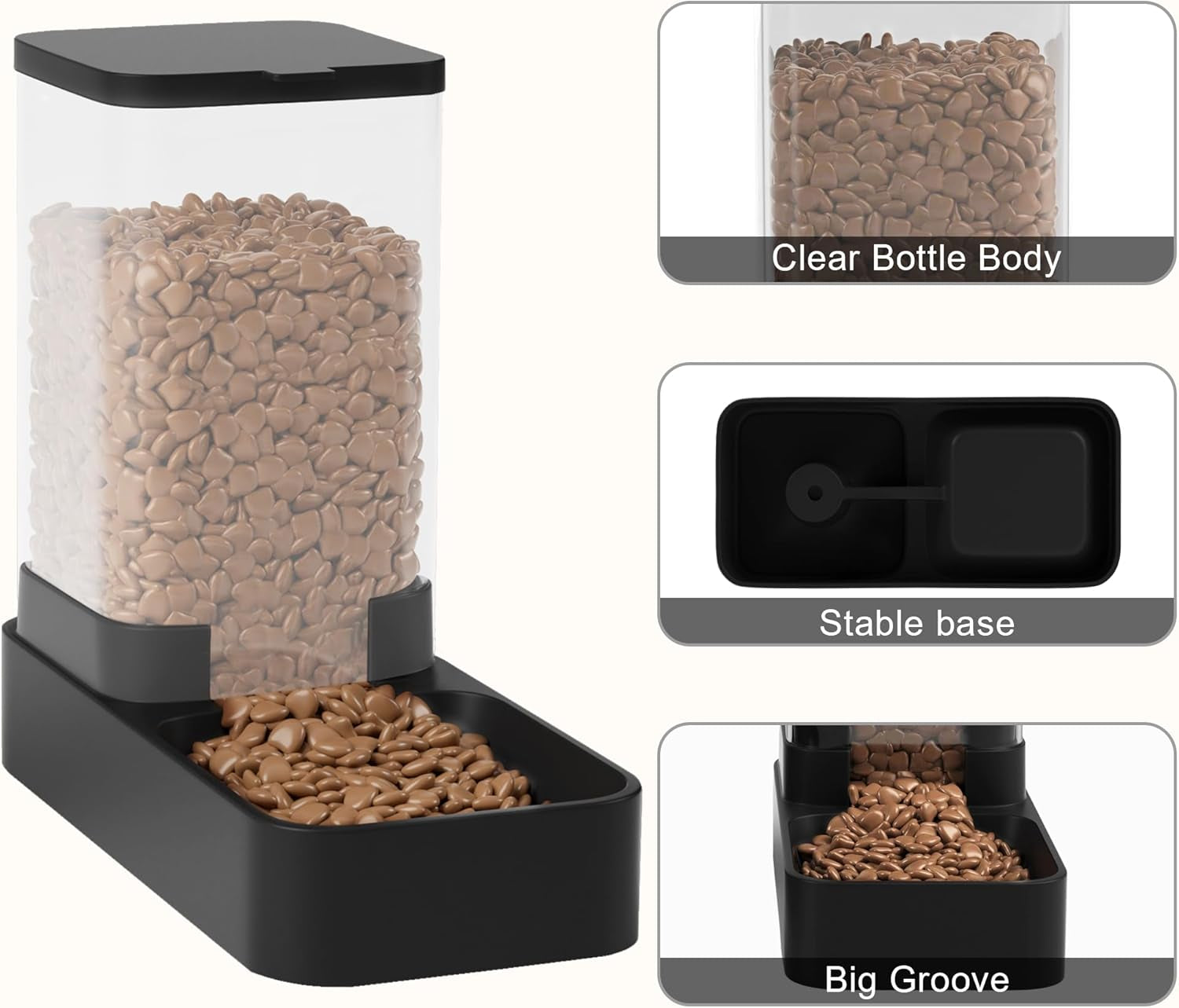 automatic-cat-feeder-and-water-dispenser-in-set-with-pet-food-bowl-gravity-dog-waterer-and-food-feeder-for-small-medium-dog-cat-puppy-kitten-large-capacity3-3l-black