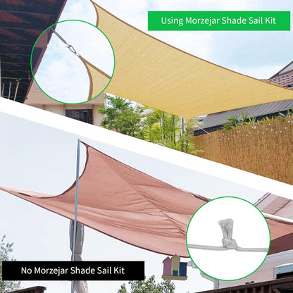 Sun Shade Sail Hardware Kit - 6 Inch 304 Stainless Steel Sunshades Canopy Installation Kit for Install Rectangle & Triangle Shade Sails Deck Garden Lawn Patio Outdoor Metal Sail Shade Hardware Kit6
