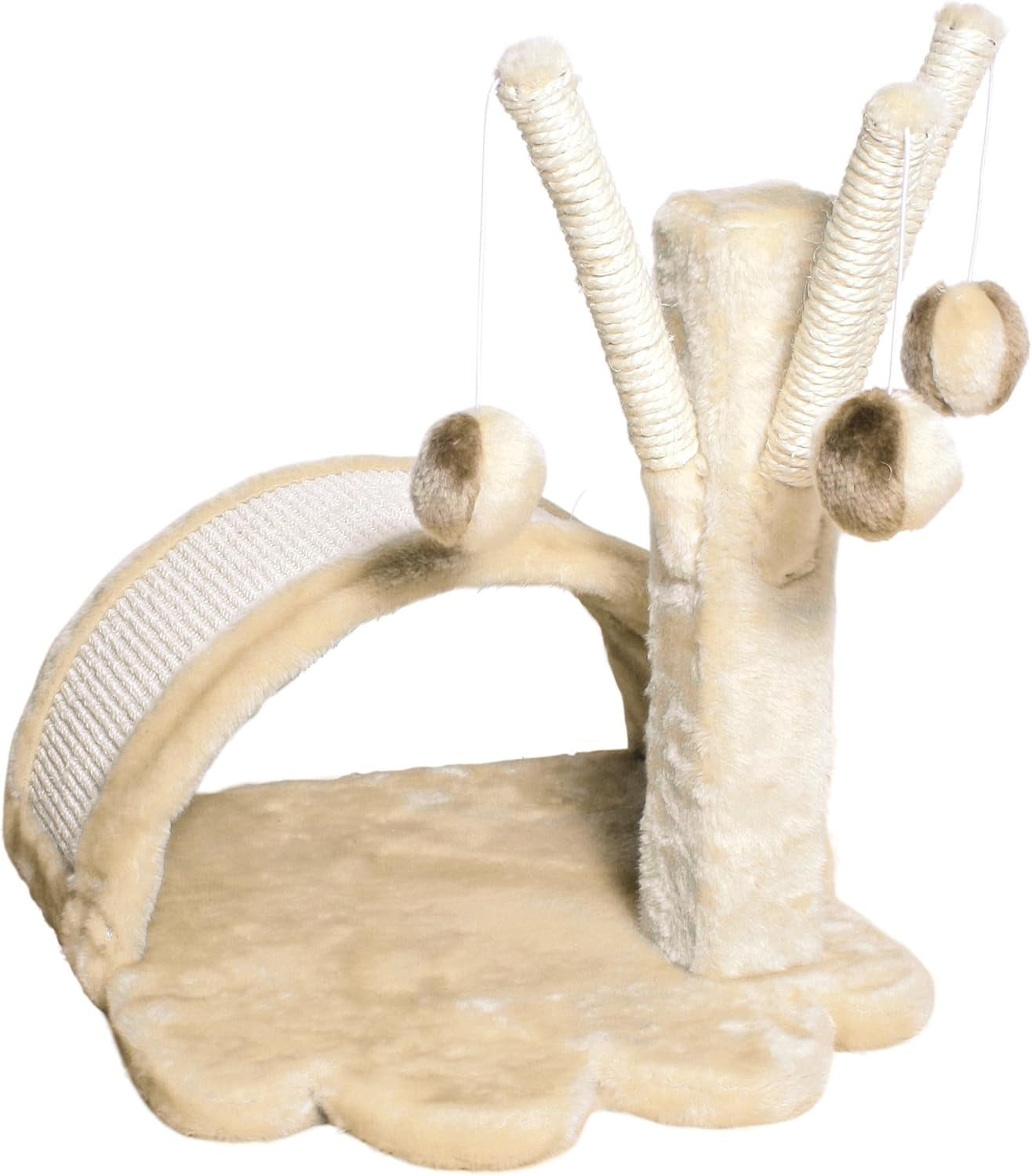 trixie-mica-18-in-cat-tree-for-kittens-indoor-jute-scratching-post-cat-furniture-padded-platform-dangling-toy-greige