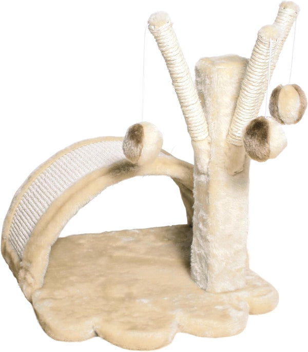 Trixie Mica 18-In Cat Tree for Kittens, Indoor Jute Scratching Post Cat Furniture, Padded Platform, Dangling Toy, Greige8
