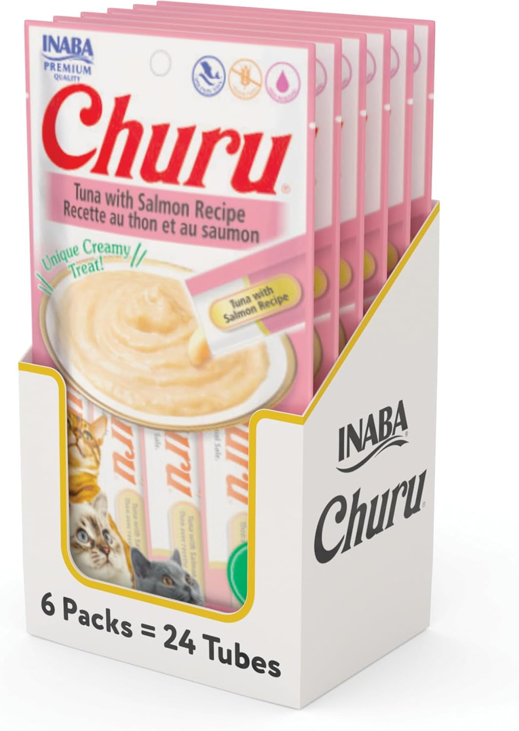 inaba-churu-cat-treats-lickable-squeezable-creamy-puree-cat-treat-with-green-tea-extract-taurine-0-5-ounces-each-tube-24-tubes-4-per-pack-chicken-recipe