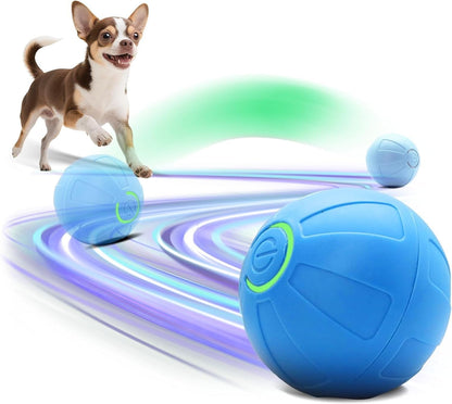 Interactive Small Dog Toy Ball, 2 Inch Smart Jumping Ball for Puppy/Small Dogs, Activated Automatic Bouncing Moving Vibrating, Dog Toy for Small Dogs to Keep Them Busy（Sky Blue）1