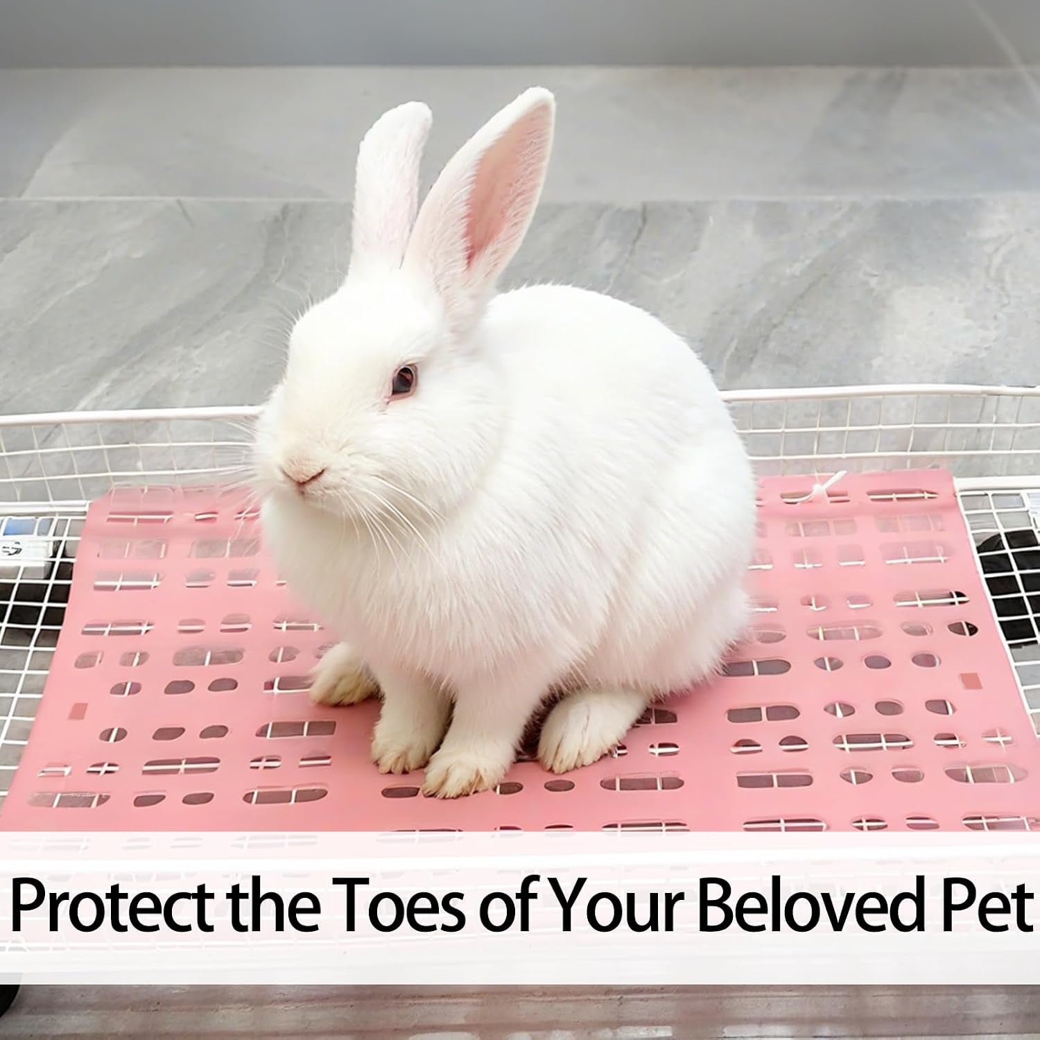 18-pack-plastic-rabbit-cage-mat-bunny-resting-mats-for-cage-with-snap-joint-breathable-small-animal-feet-pads-for-guinea-pigs-chinchilla-pet-white-blue-pink