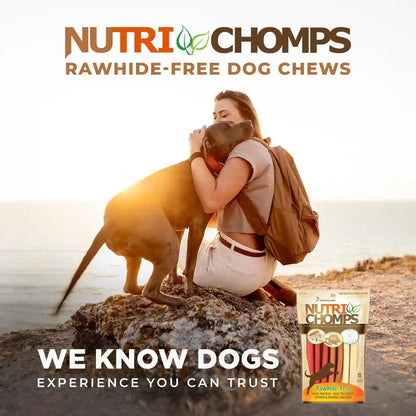 Nutri Chomps Dog Chews, 5-Inch Twists, Easy to Digest, Rawhide-Free Dog Treats, 15 Count, Real Chicken, Peanut Butter and Milk Flavors | a Rawhide-Free Chew That'S Gentle and Easy to Digest, Made with the Real, Wholesome Ingredients Dogs Love6