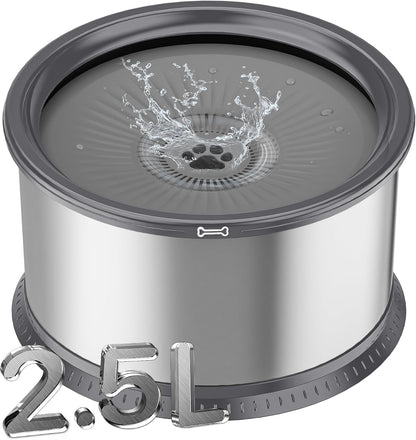 1.6 Gallon Dog Water Bowl, 6.5L/220Oz Stainless Steel No Spill Water Bowl for Large Dogs, Super Large Capacity Splash Proof Pet Slow Drinking Water Bowl with Anti-Slip Mat for Mess Drinkers8