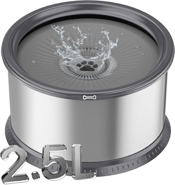 1.6 Gallon Dog Water Bowl, 6.5L/220Oz Stainless Steel No Spill Water Bowl for Large Dogs, Super Large Capacity Splash Proof Pet Slow Drinking Water Bowl with Anti-Slip Mat for Mess Drinkers8