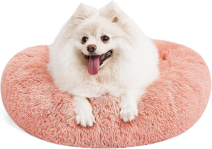 MIXJOY Orthopedic Dog Bed Comfortable Donut Cuddler round Pet Beds Ultra Soft Washable Dog and Cat Cushion (20''/23''/30'') (23'', Brown)22