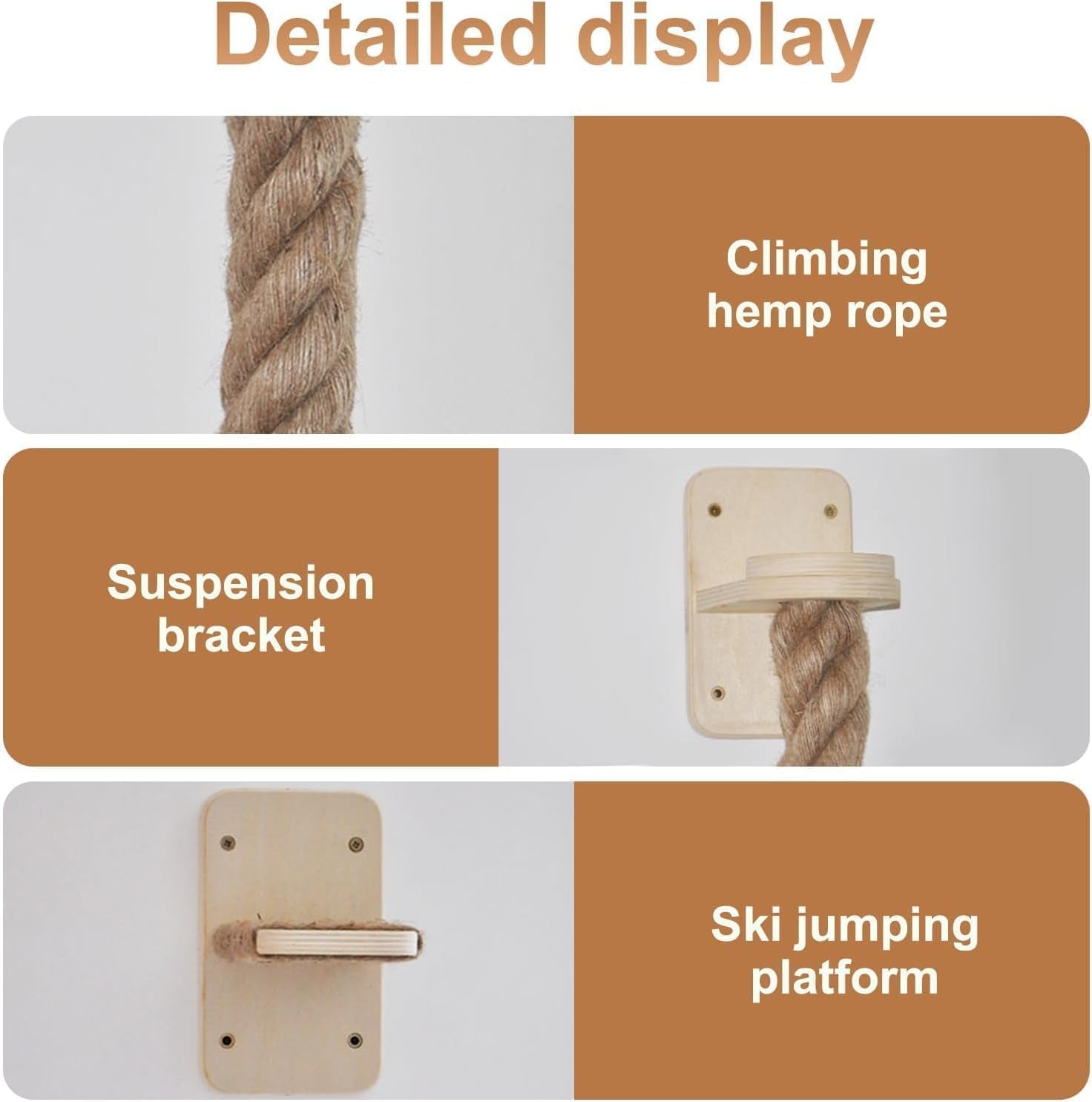 cat-scratching-post-wall-mounted-climbing-rope-set-double-platform-sisal-rope-space-saving-easy-install-multi-level-cat-playground-light-brown