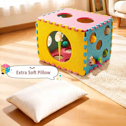 41 Pcs Interactive Cat Toys for Indoor Cats, Kitten Toys with Soft Pillow, Catnip Toys, Chew Rope, Feather Wand, Springs and Balls for Indoor Kittens6
